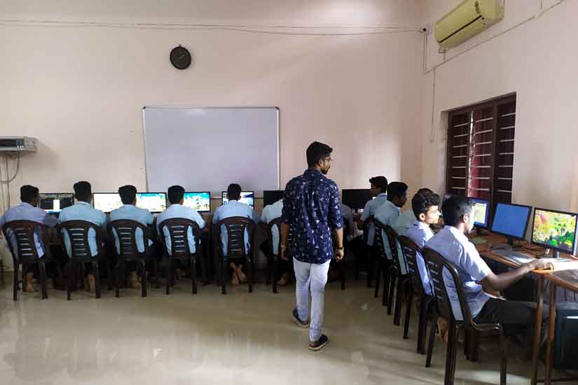 Computer lab at Mary Matha Pvt ITI